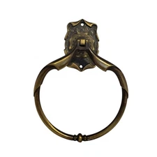Vintage Amerock Carriage House Towel Ring Anitique Brass Finish Bathroom Decor