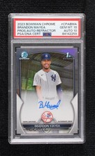2023 Bowman Chrome Prospect Refractor /499 Brandon Mayea PSA 10 GEM MT Auto 17di