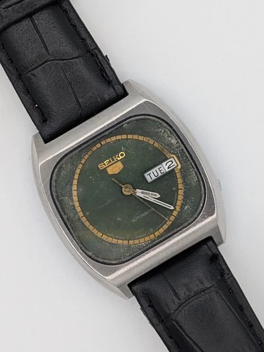 Vintage Seiko 5 6309-603A Automatic Stainless-steel men Wristwatch Not Working