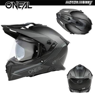 CASCO ENDURO TOURING O'NEAL A-SRS DE FIBRA CON PARASOL NEGRO GRIS ECE 22.06 - Imagen 1 de 4