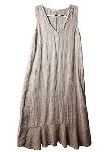 francesca bettini linen dress t.j. maxx Francesca Bettini Linen Light Blue Long Cowl Neck Dress Made in Italy NWT XL