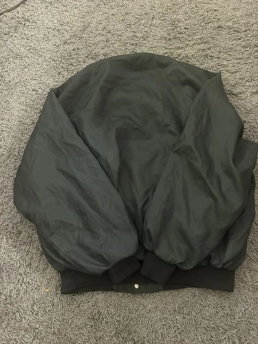 Dunbrooke Pla-Jac Sunkist Logo Black Snap Front Bomber Jacket Men’s XL image 4