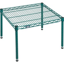 Nexel Poly-Green Wire Dunnage Rack 24"W x 21"D x 14"H
