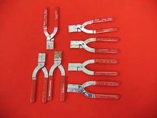 CLAUSS NO-NIK FIBER OPTIC STRIPPER USED RED HANDLE 1 LOT OF 7