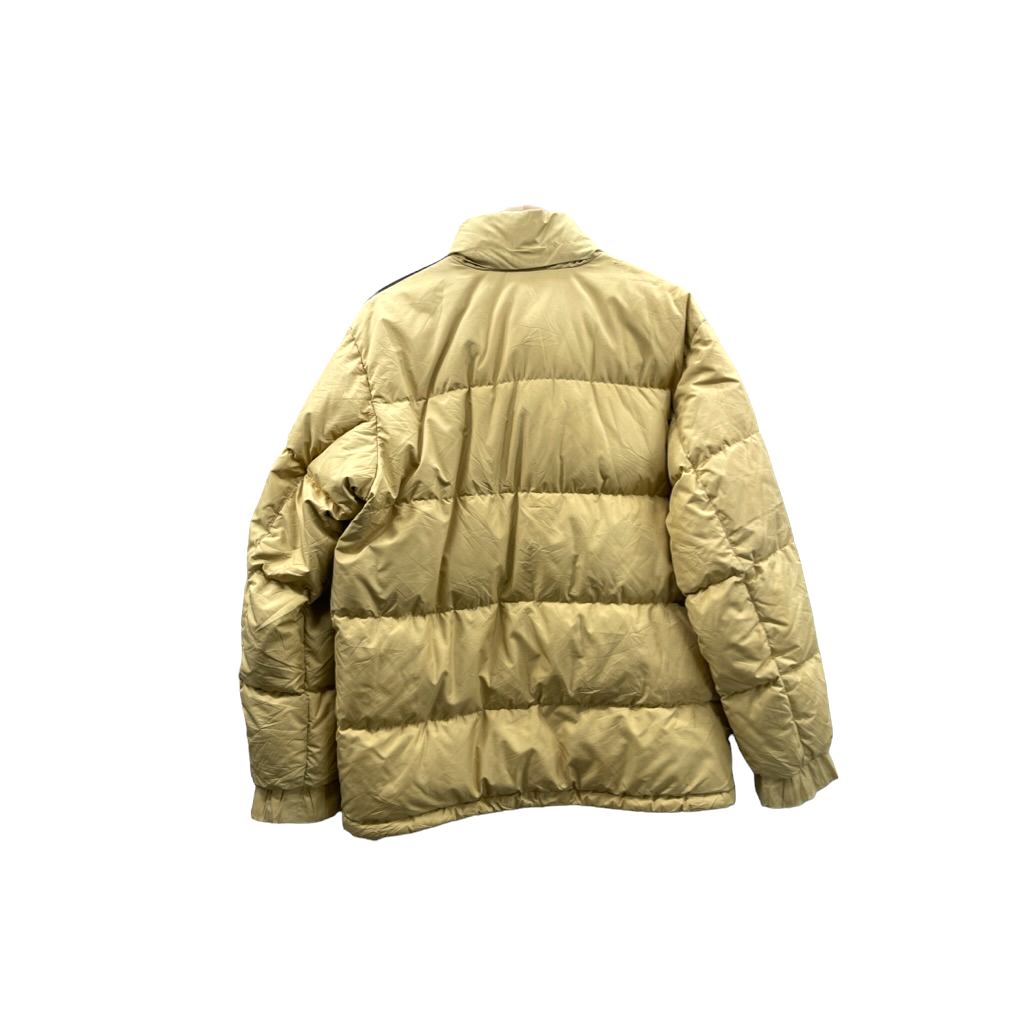 Vintage 2000's Nike Quilted Camel Tonal Swoosh Down Puffer Vintage 2000's Nike Quilted Camel Tonal Swoosh Down Puffer
