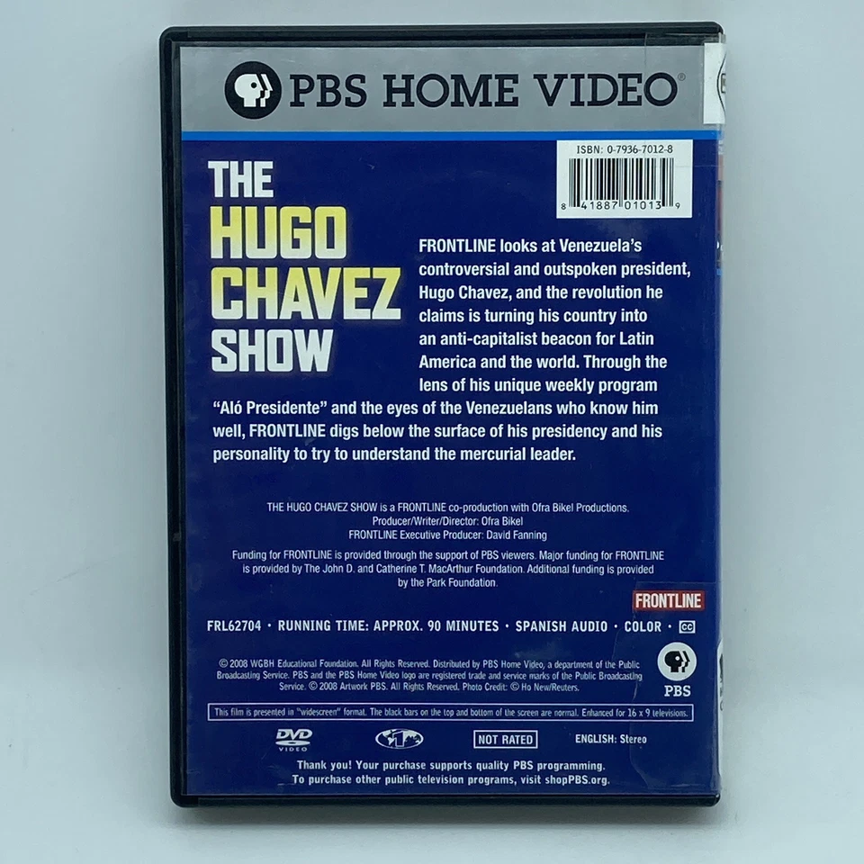 Frontline: The Hugo Chavez Show DVD PBS WGBH Venezuela Latin America EX-LIBRARY Foto 2 de 4