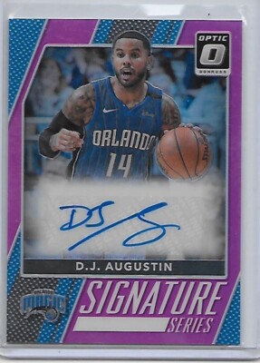 2017-18 Optic Basketball D.J. AUGUSTIN pink auto 12/25 Orlando Magic #25