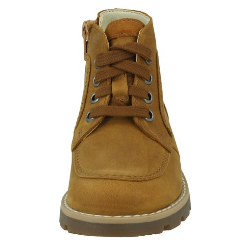 Clarks Cuir Garçon Bottines Heath Dentelle K - Picture 5 of 9
