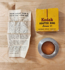 Vintage Kodak Adapter Ring, Series VI, Filter No. 85C w/ Original Packaging