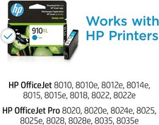 HP 910XL High-yield Ink Cartridge Works with HP OfficeJet 8010 8020 8012e 8014e