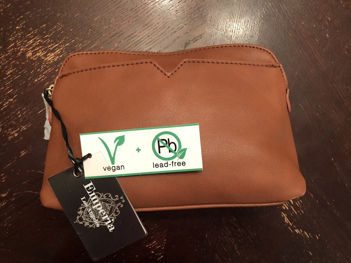 Emperia Los Angeles Ginger Cosmetic Clutch - Cognac - 100% Vegan u0026 Lead  Free | eBay