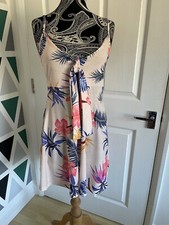 NWOT Boohoo Pink Tropical Slip Dress , Size 14