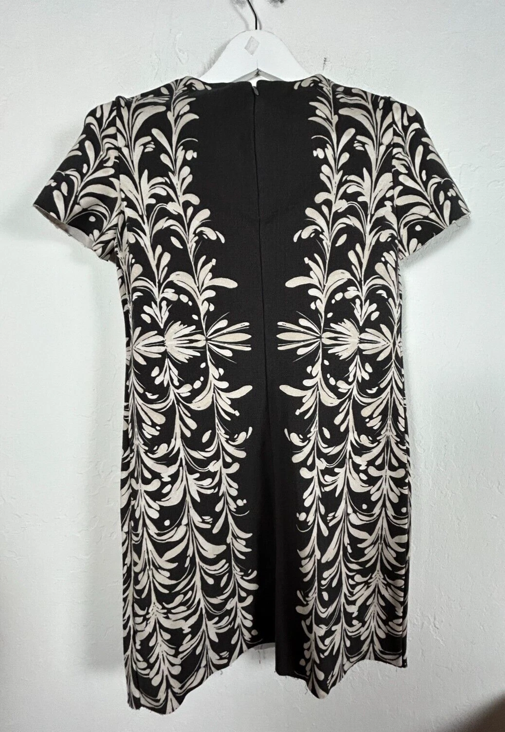 Abito donna Tory Burch tubino pennellate sinfonia nero zip posteriore taglia small