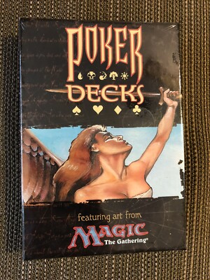 Magic The Gathering POKER DECK 激レア　トランプ MTG POKER DECK FACTORY SEALED (2) 52 PLAYING CARD DECKS 1998 FREE