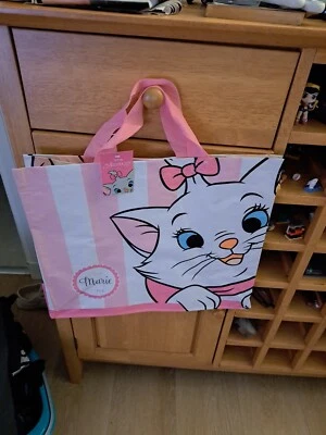 Disney Aristocats Marie Large Reusable Woven Shopping Bag Tote Bag - Brand New