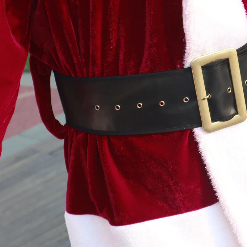 Feliz Navidad Papá Noel Disfraz Traje Conjunto de 5 piezas Adulto Juegos con disfraces Fiesta Conjunto Regalo Foto 4 de 4