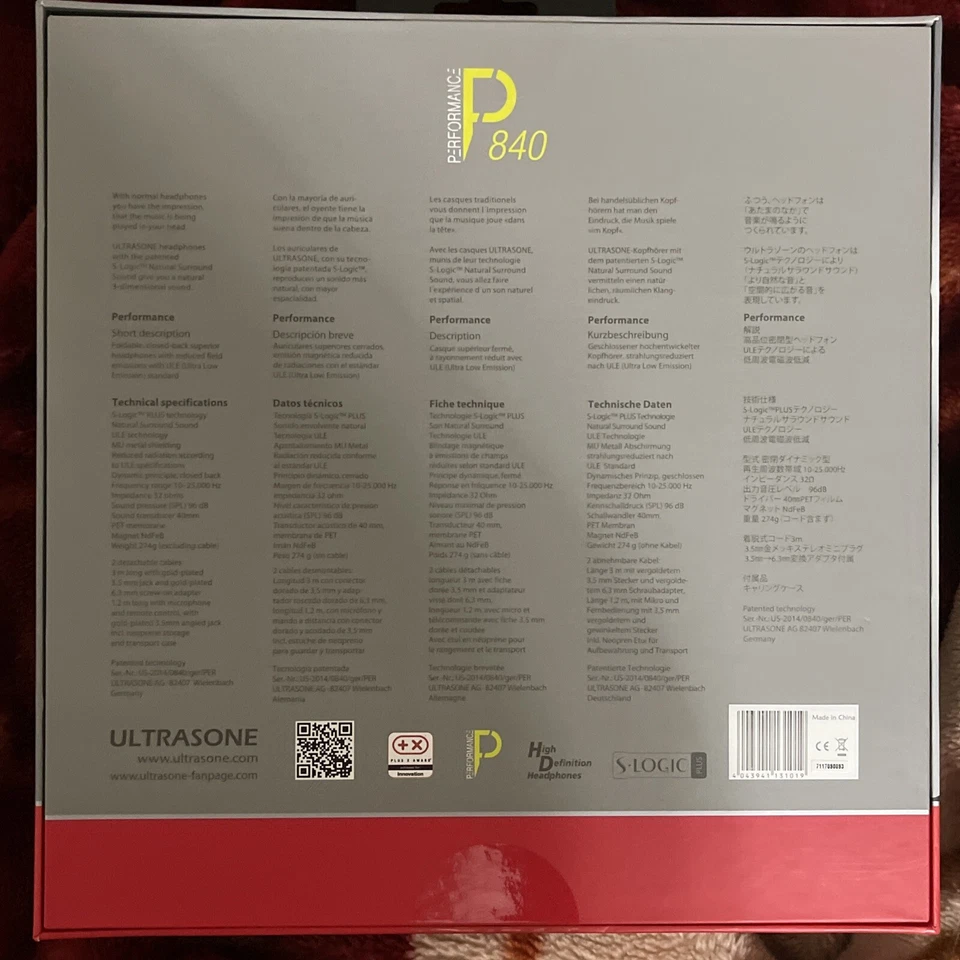 Auriculares mezcladores de monitoreo Ultrasone Performance Series 840 nuevos en caja y sellados Foto 3 de 4