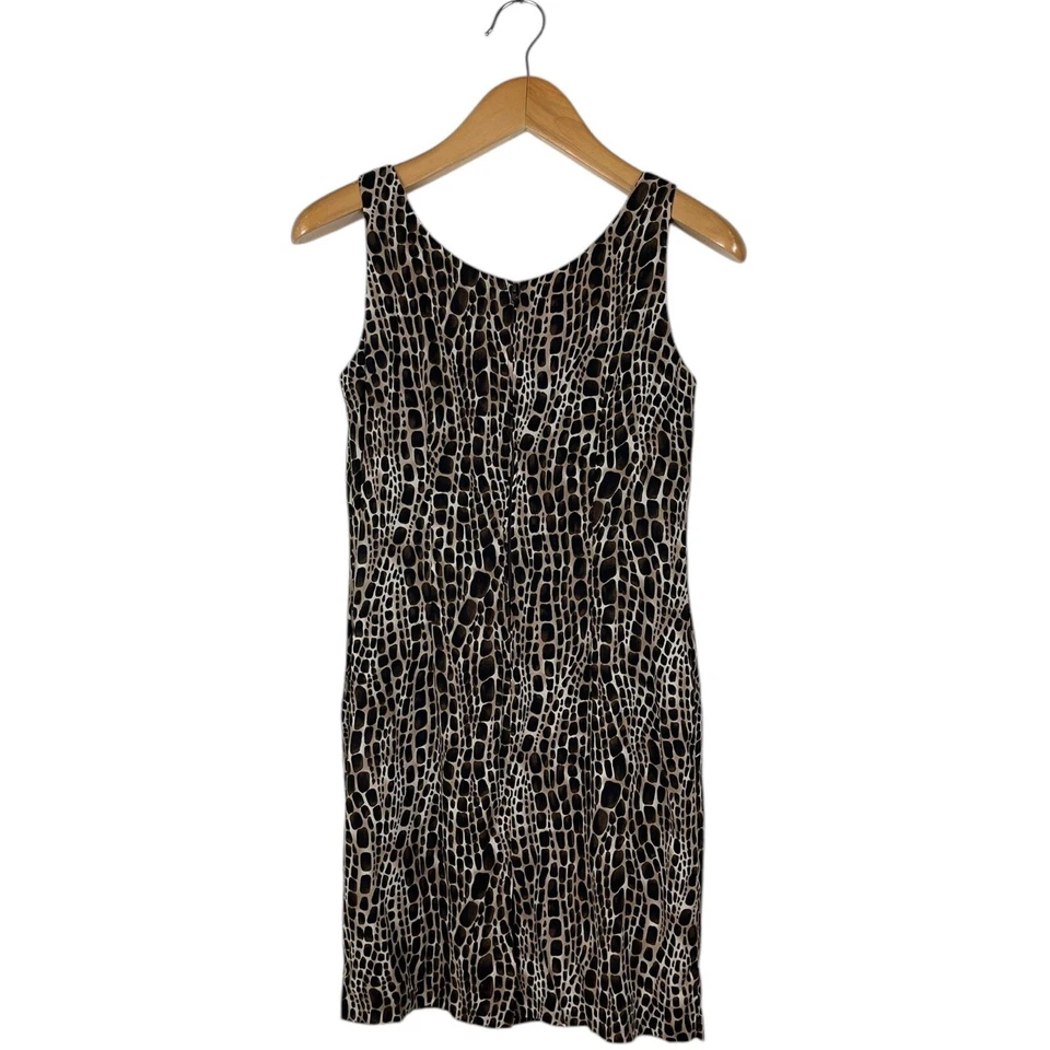 Vintage Positive Attitude Women’s Size 6 Petite Animal Print Shift Tank Dress - Image 4 of 4