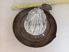 Presse Citron Agrume Ancien Verre Laiton Cuisine Collection Rare VINTAGE