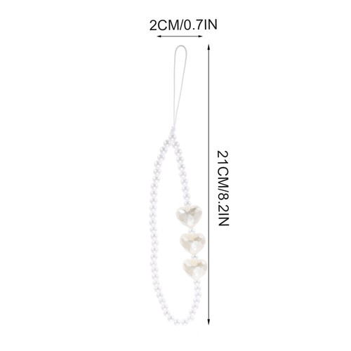2 Pcs Mobile Phone Decorative Lanyard Cellphone Beaded Pearls Wrist Strap - 第 8/12 張圖片