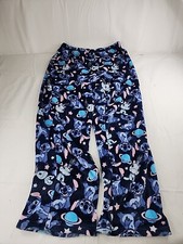 Lilo Stitch Womens Pajama Pants Medium 8-10 Blue Disney Stitch Soft