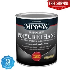 Minwax Fast-Drying Polyurethane, Gloss, Clear, 1 Quart