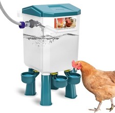 Automatic Chicken Waterer Stainless Steel Large Metal Chicken Waterer System Pou