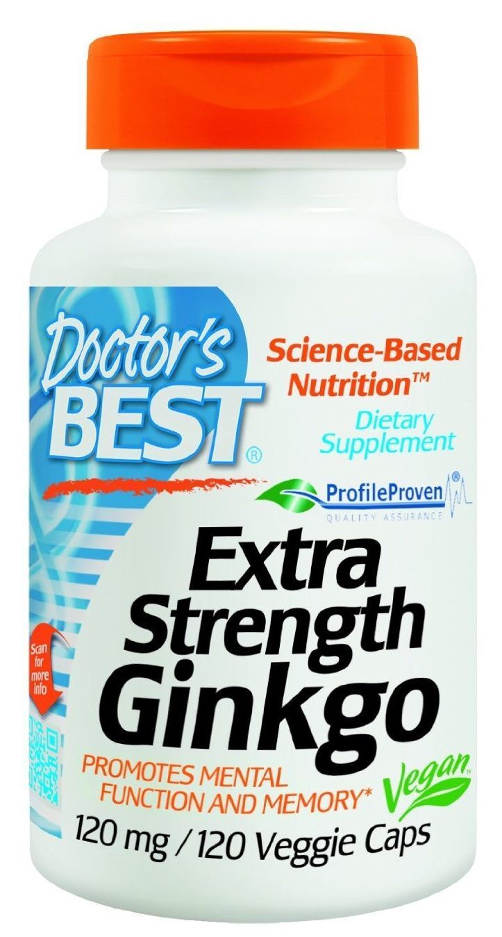 Doctor's Best - Extra Strength Ginkgo, 120 mg, 120 Veggie Caps