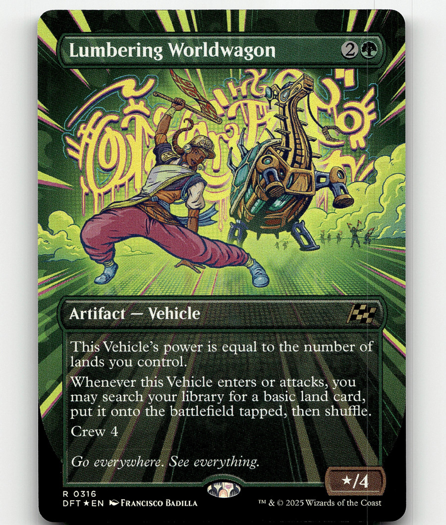 FOIL - MTG Lumbering Worldwagon (Borderless) #316 - Aetherdrift