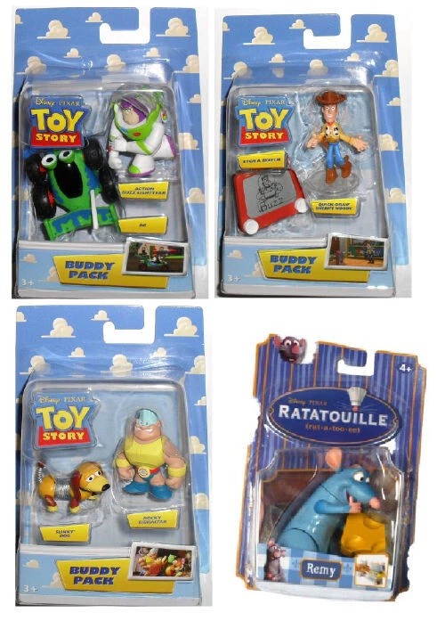 Lot Pixar 6 mini figurines TOY STORY + 1 figurine RATATOUILLE Rémy - Photo 1/1