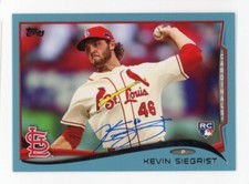 SIGNED BASEBALL CARD AUTO TOPPS 2014 ST LOUIS CARDINALS  KEVIN SIEGRIST #344 VAR
