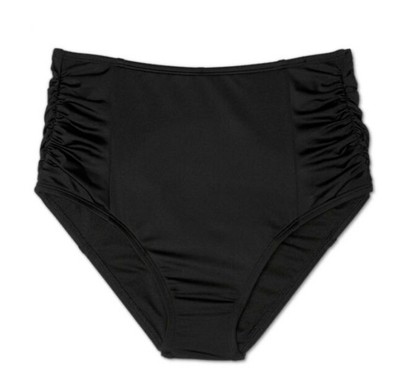 KONA SOL Women's Full-Coverage High-Waist Swim Bikini Bottom - Black L 492380115434 | eBay