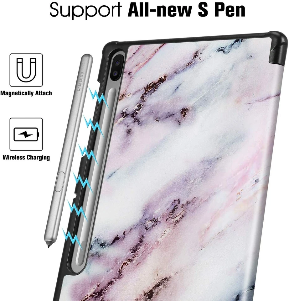 For Samsung Galaxy Tab S6 10.5" 2019 SM-T860/T865 Slim Case Tri-Fold Stand Cover - Image 3 of 4