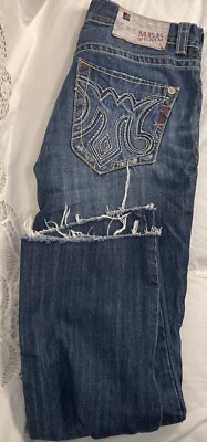 MEK Denim Mens Blue Jeans Handcrafted 33 × 34 Mid Rise Osaka Straight Style