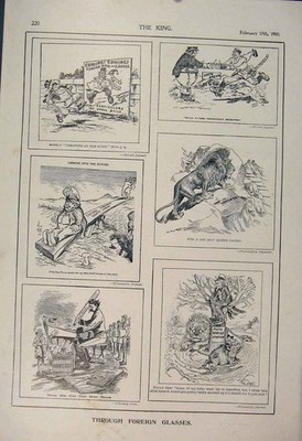 Original alter antiker Druck ausländische Skizzen Kanada amerikanische Zeitung 1900 20.
