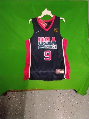 New Nike Team USA Jersey Blue #9 Michael Jordan Size Large - product listing photo