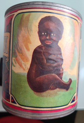 1910 SMALL BLACK Brand Zinfandel Paper Label ADVERTISING TIN Victor Fruit Grower