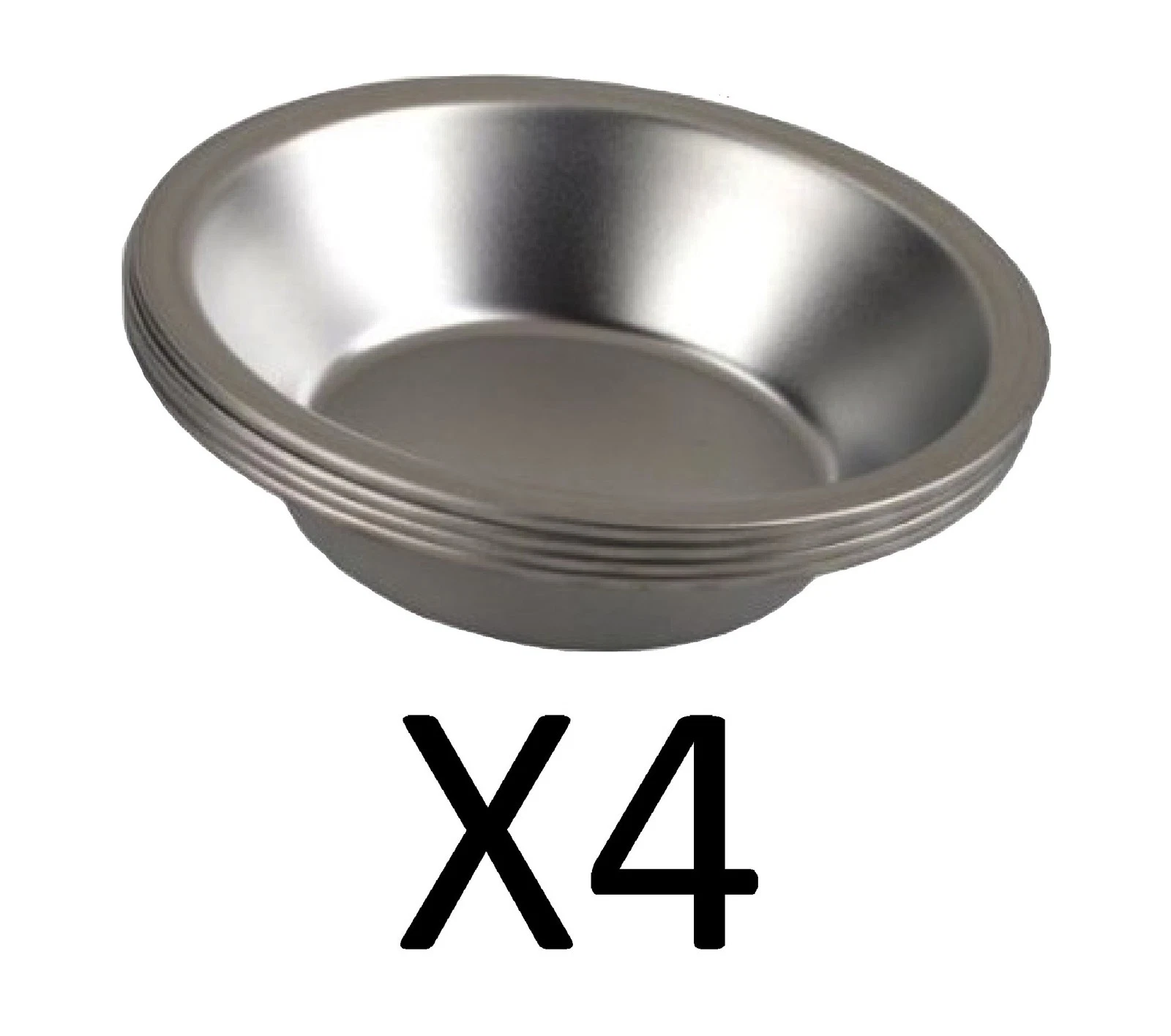 Fox Run Set of 4 Tinplated Steel 5 Inch Pie Pans (4-Pack)