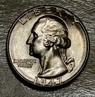 🟅 BU 1947-D 90% Silver Wash. Quarter 25¢ - 79-Year-Old Coin