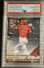 2018 TOPPS NOW 692B SHOHEI OHTANI AUTO BLUE /49 *PSA 10 *PSA 10/10 GEM MT *POP 2