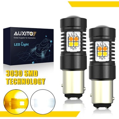 AUXITO 1157 2357 LED DRL Turn Signal Parking Light Bulbs Switchback White/Amber