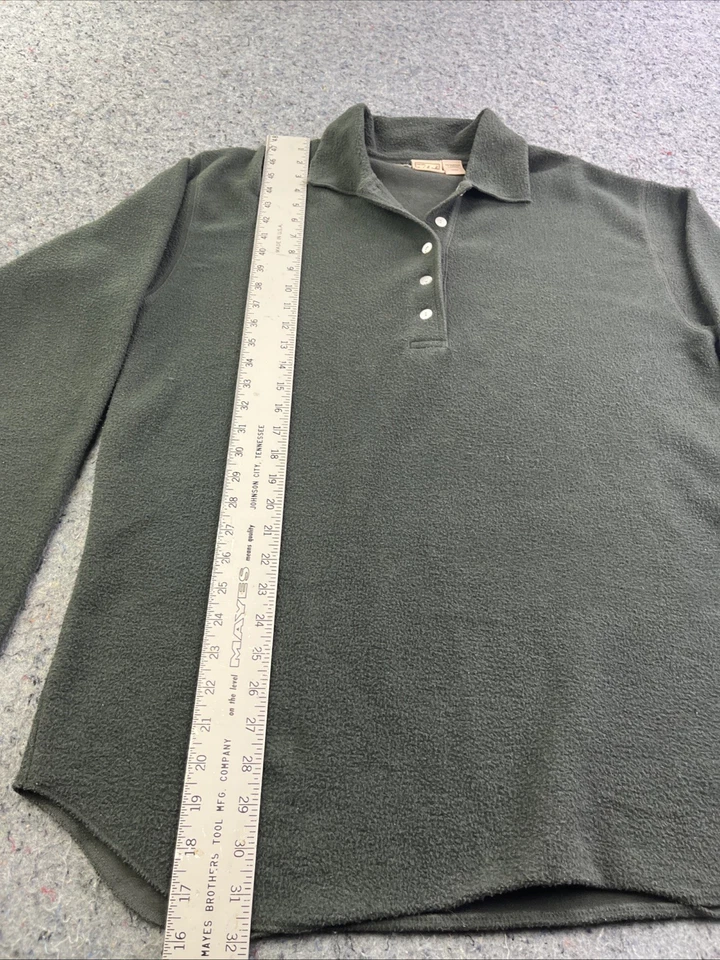 Suéter polar Woolrich vintage para mujer grande verde 1/4 abotonable Foto 3 de 4
