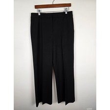 Reiss Black Wide Leg Tailored Trousers Pants Womens Size 10