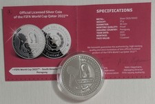 PARAGUAY 1 GUARANI SILVER FIFA WORLD CUP 2022 QATAR FOOTBALL 2021 PROOF SOCCER