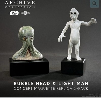 REGAL ROBOT Star Wars ROTJ Light Man & Bubble Head Concept Maquette 2-pack NEW