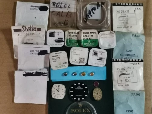 Huge Rolex Watch Parts Difference Cal, Crown,  Celine  Dlal & Other Parts.