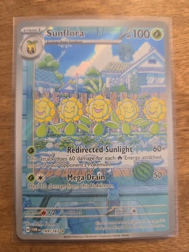 Pokémon TCG Sunflora Illustration Rare Card 169/167 Twilight Masquerade NM