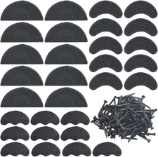 30PCS Heel Plates Black Heel Taps Rubber Tips Sole Heel Repair Pad Replacement