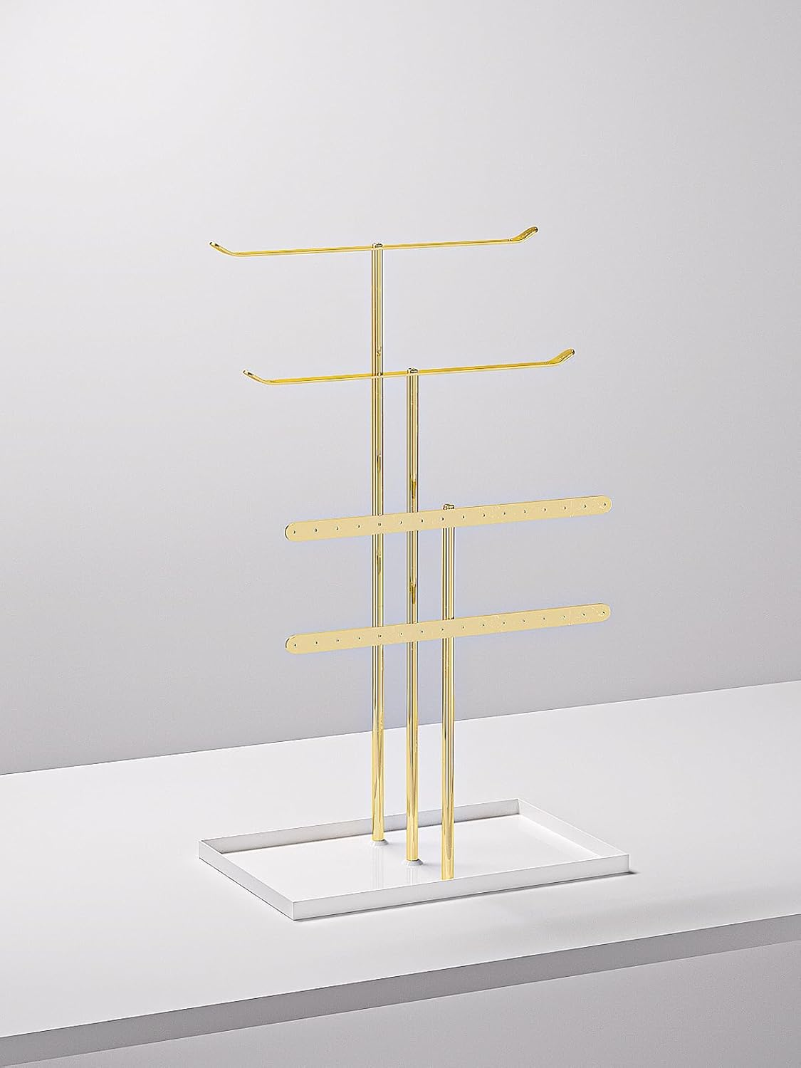 4 Tier Metal Jewelry Tree Organizer Stand for Storage & Display