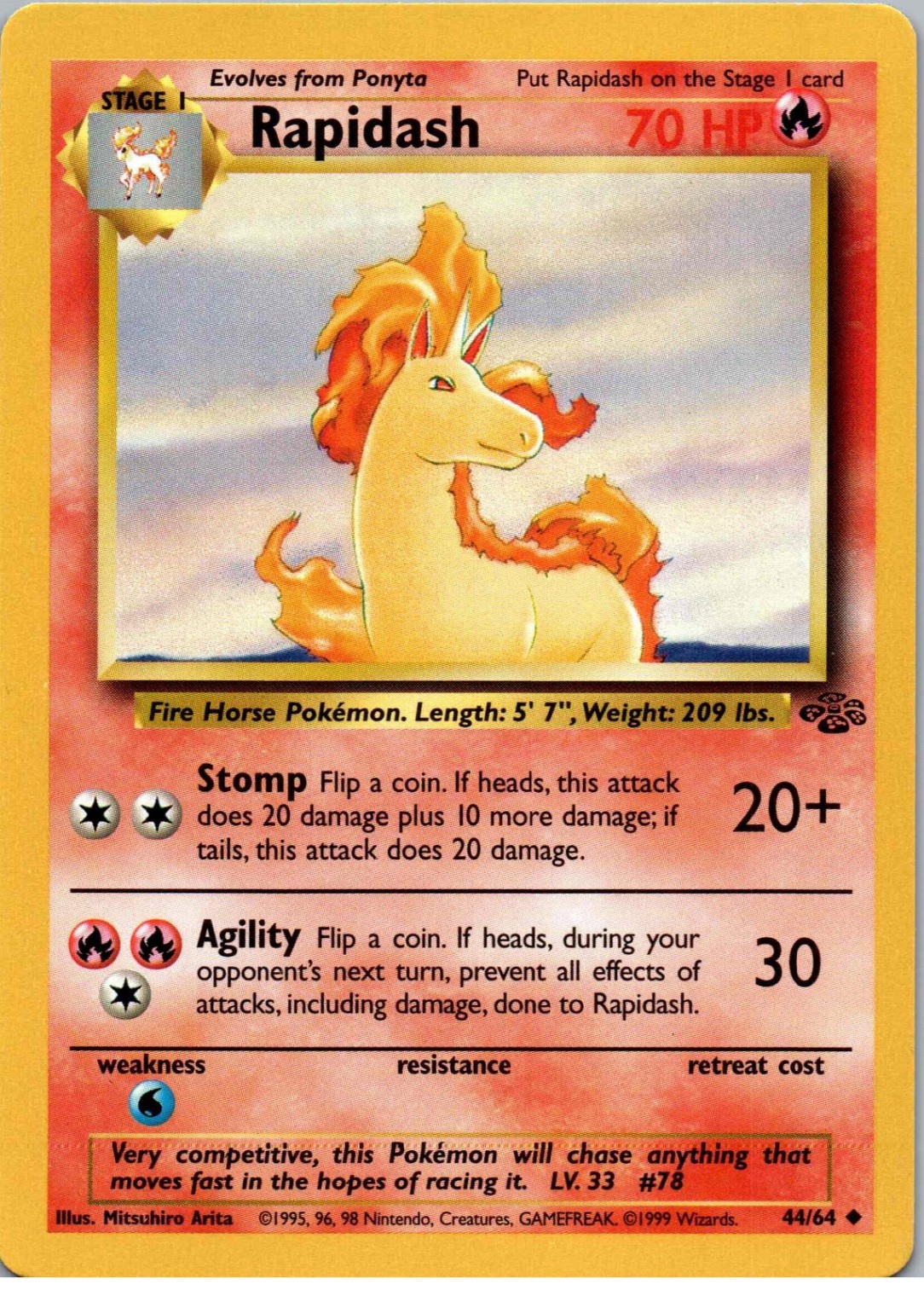 Rapidash - Uncommon - Jungle - 44/64 - NM - Regular
